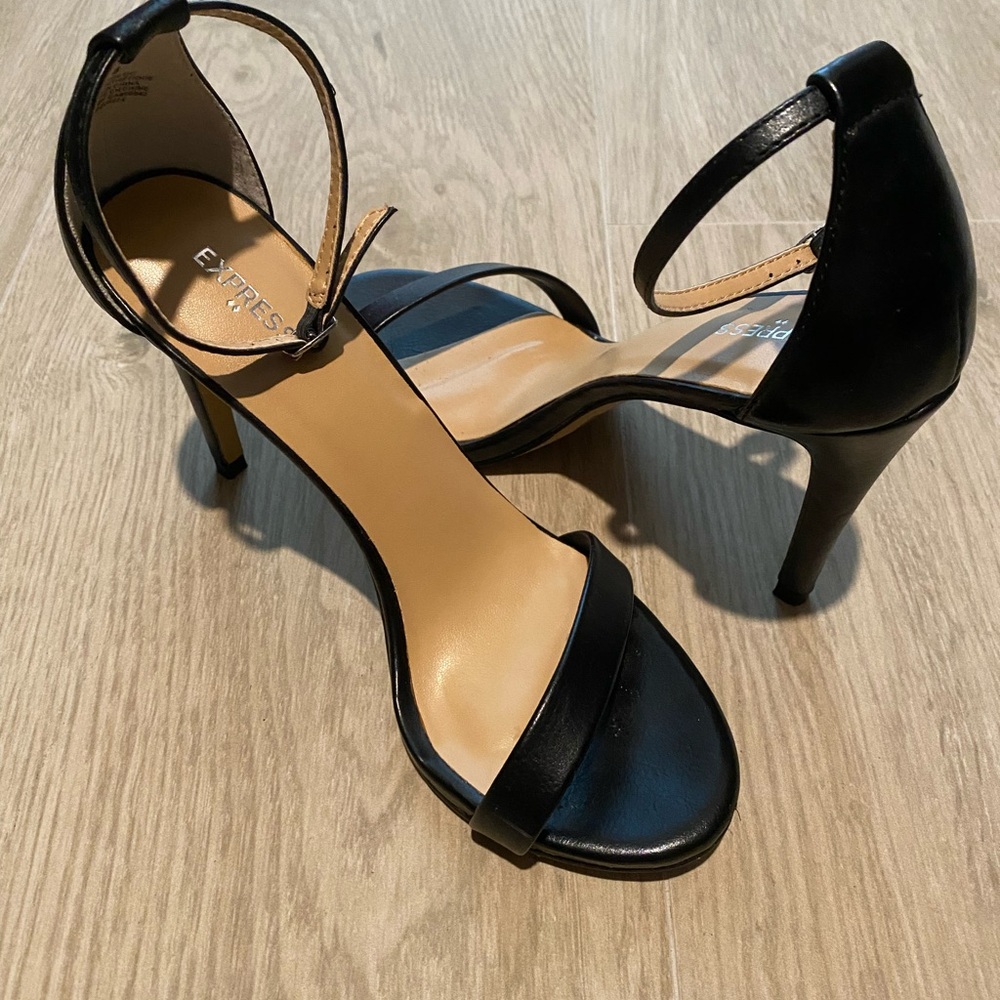 Black Express Strappy Heel